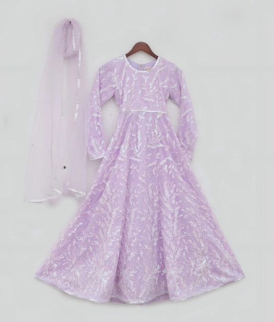 Manufactured by FAYON KIDS (Noida, U.P) Sparkling Lilac Anarkali
