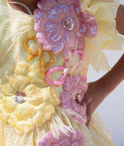 Manufactured by FAYON KIDS (Noida, U.P) Sparkling Yellow Sequin Princess Frock