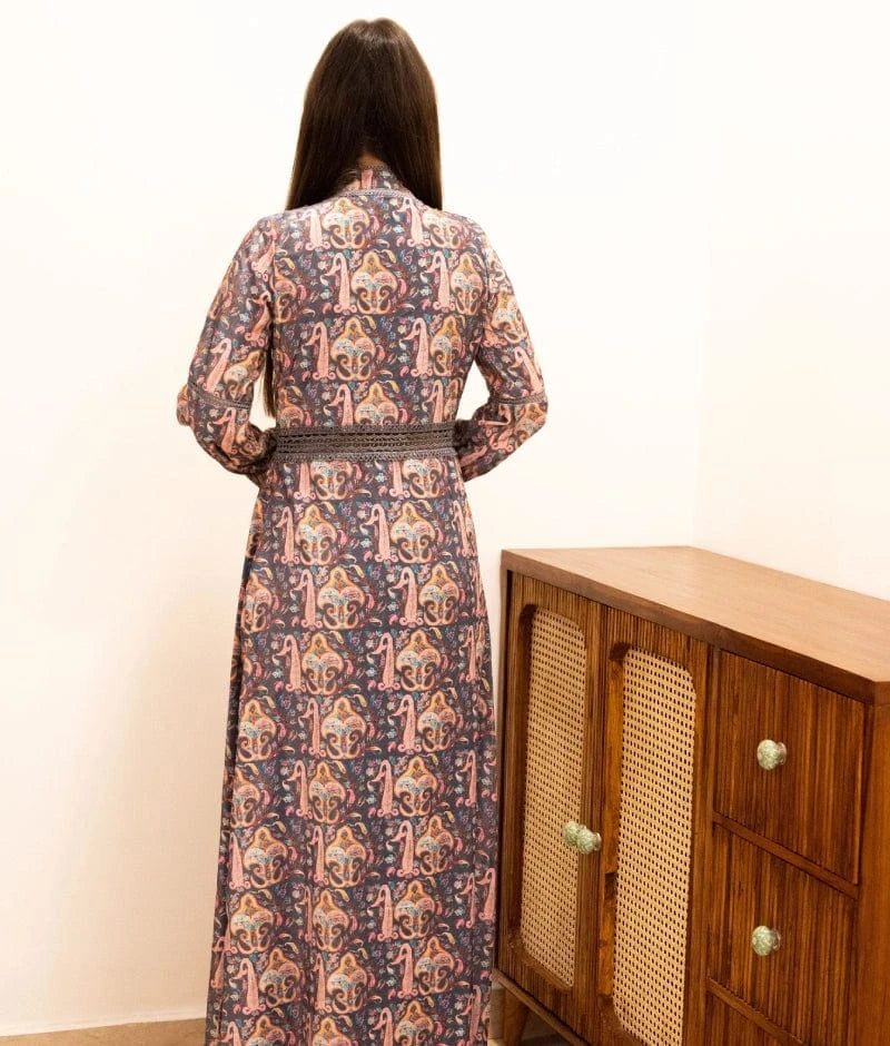 Manufactured by FAYON KIDS (Noida, U.P) Vintage Charm: Multi-Color Printed Dress