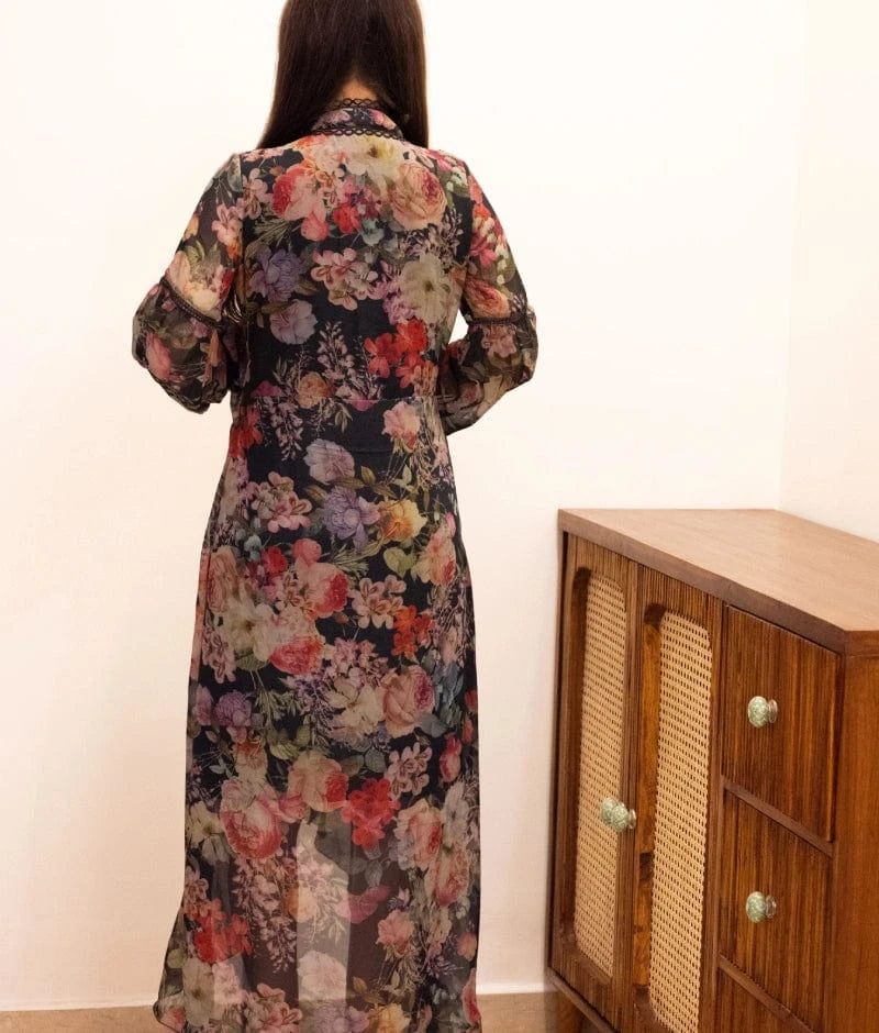 Manufactured by FAYON KIDS (Noida, U.P) Vintage Floral High-Low Dress