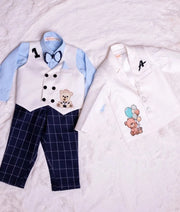 Manufactured by FAYON KIDS (Noida, U.P) White Teddy Motif Coat Set