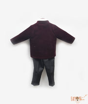 Manufactured by FAYON KIDS (Noida, U.P) Wine Bandgala Set