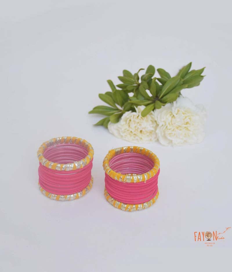 Manufactured by FAYON KIDS (Noida, U.P) Yellow Pink Kada with Bangle