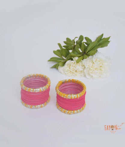 Manufactured by FAYON KIDS (Noida, U.P) Yellow Pink Kada with Bangle