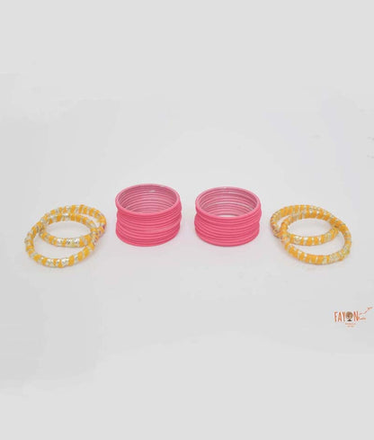 Manufactured by FAYON KIDS (Noida, U.P) Yellow Pink Kada with Bangle