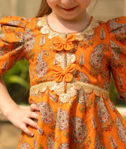Manufactured by FAYON KIDS (Noida, U.P) Yellow Printed Kurti with Sharara Set