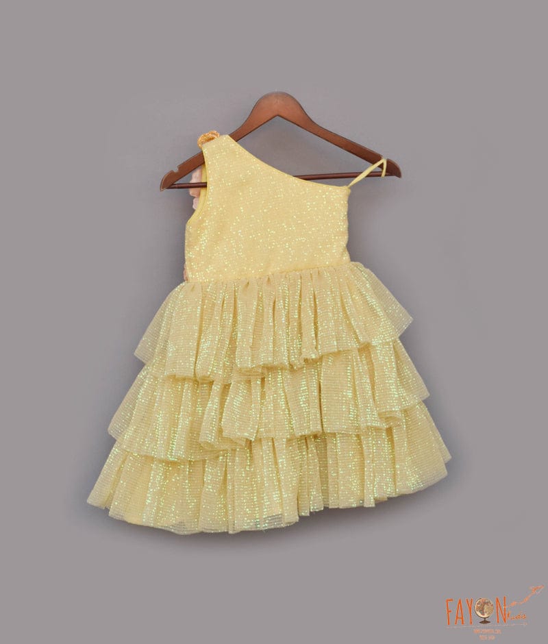 Manufactured by FAYON KIDS (Noida, U.P) Yellow Sequence Frock