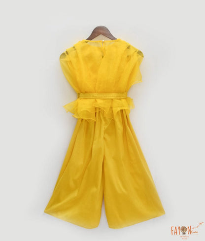 Manufactured by FAYON KIDS (Noida, U.P) Yellow Top and Pant with Cape