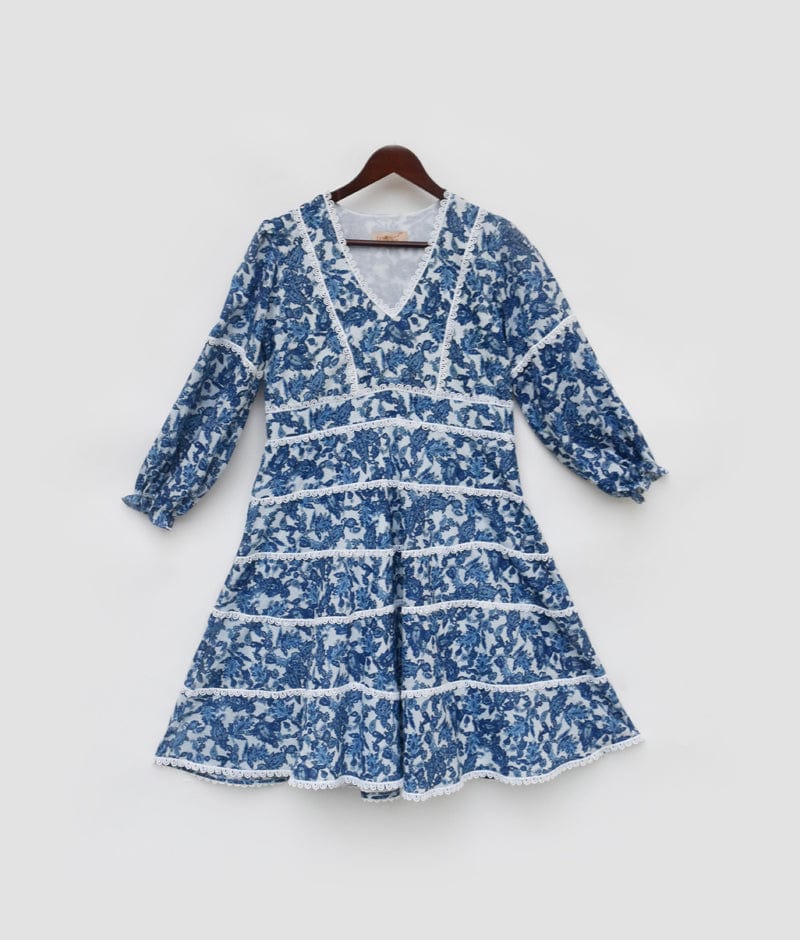 Manufactured by FayonKids Blue Flower Dress