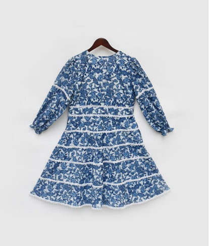 Manufactured by FayonKids Blue Flower Dress