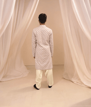 Manufactured by FayonKids Lilac Embroidere Kurta with Salwar