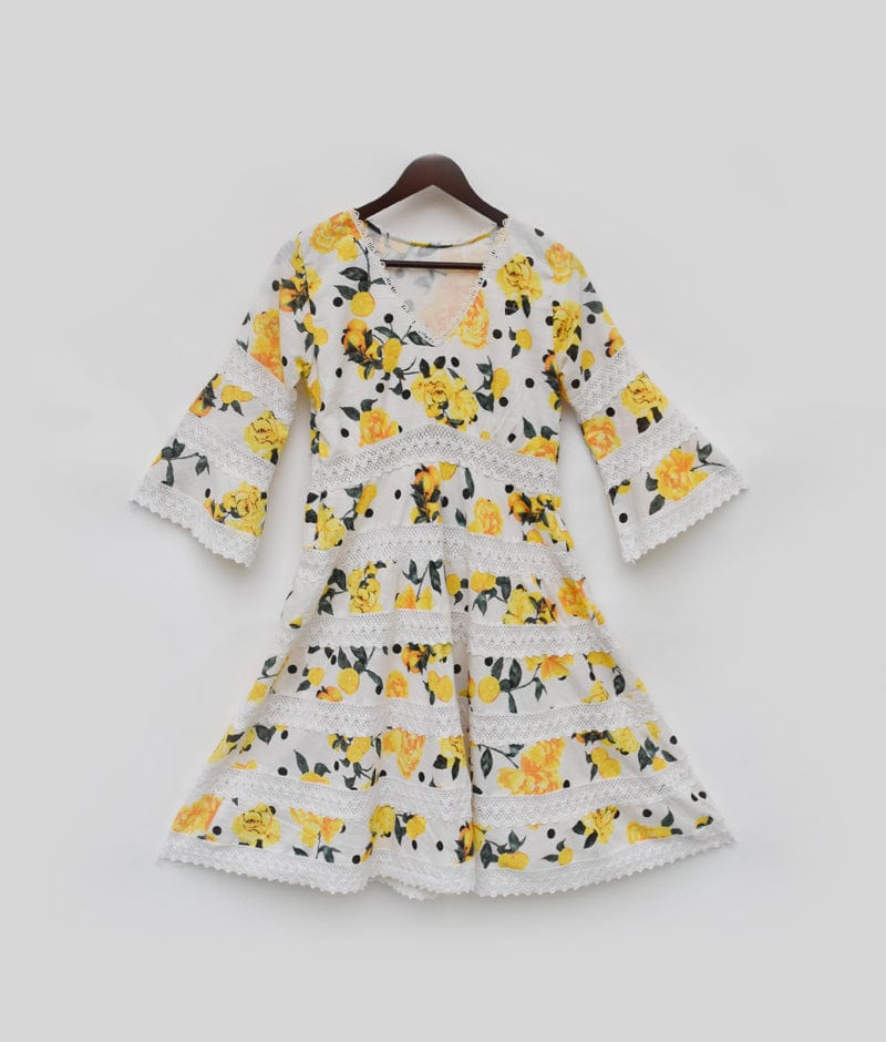 Manufactured by FayonKids Yellow Flower Dress