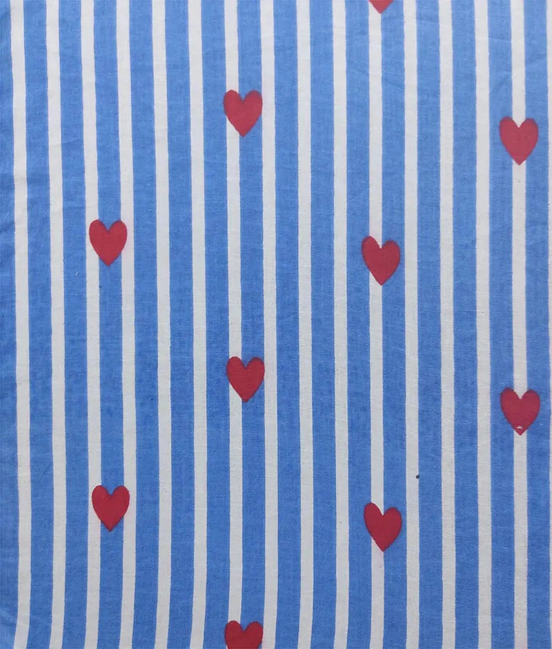 Pret Blue Hearts & Stripe Printed Kurti with Yellow Farshi Salwar
