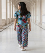 Pret Blue Printed Kurti with Plazo