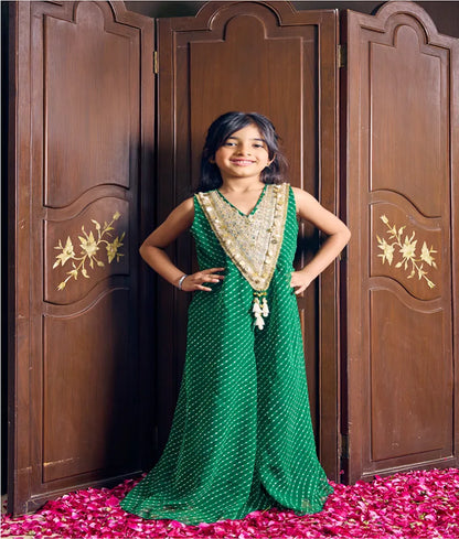 Pret Green Bandhej Jumpsuit