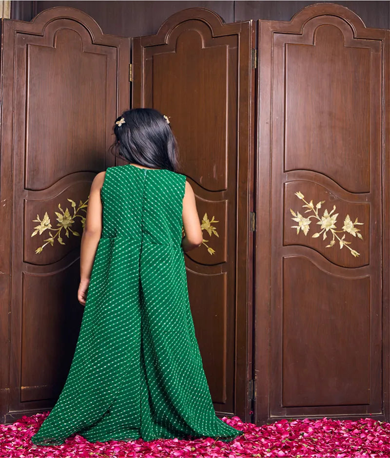 Pret Green Bandhej Jumpsuit