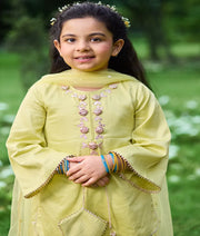 Pret Green Gota tulip Kurti with Farshi Salwar