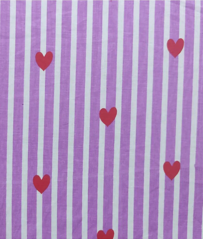 Pret Lilac Hearts & Stripe Printed Kurti with Green Farshi Salwar