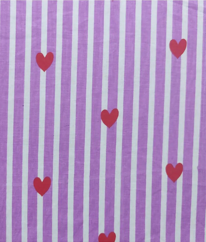 Pret Lilac Hearts & Stripe Printed Kurti with Green Farshi Salwar