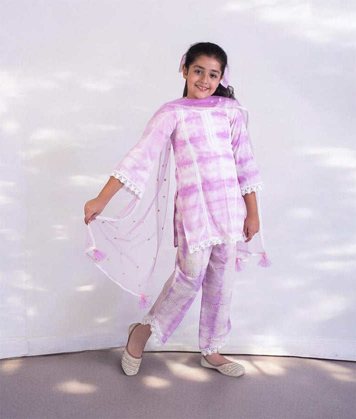 Pret Lilac Tie & Dye Kurti with Pant
