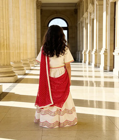 Pret Off white Embroidered Lehenga Choli Set