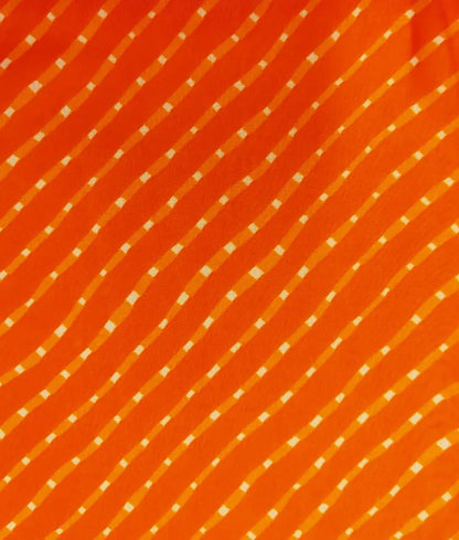 Pret Orange Bandhej Kurti with Sharara