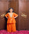 Orange Bandhej Kurti with Sharara