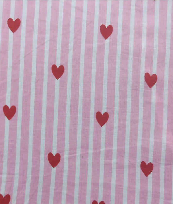 Pret Peach Hearts & Stripe Printed Kurti with Lilac Farshi Salwar