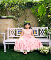 Pret Peach Hearts & Stripe Printed Lehenga Set