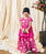 Pink Gota Tulip Embroidered Long Choli Lehenga Set
