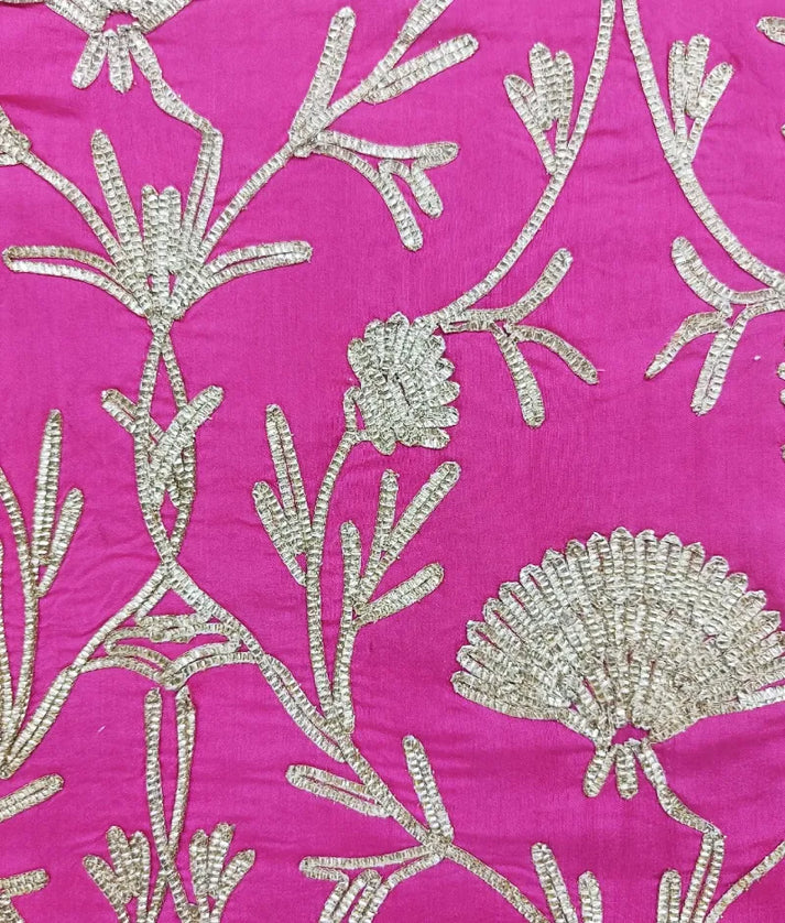 Pret Pink Gota Tulip Embroidered Long Choli Lehenga Set