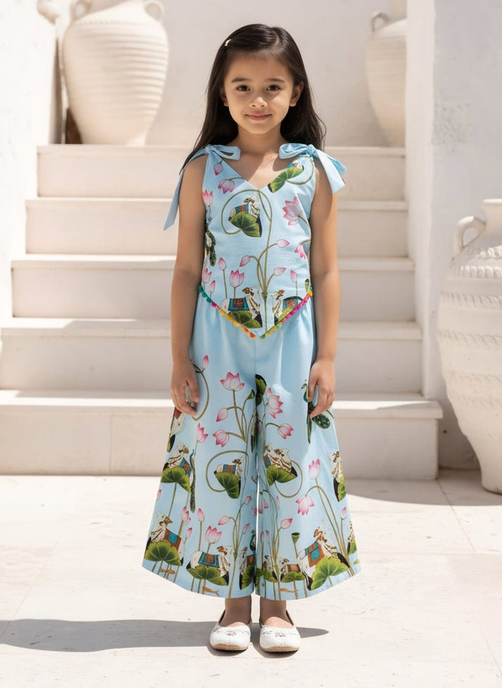 Pret Printed Crop Top with Plazo