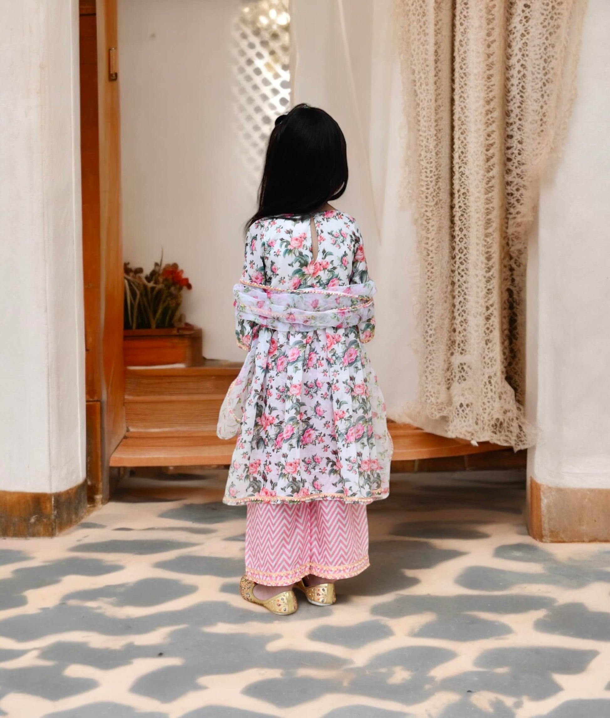 Pret Printed kurti with Plazzo