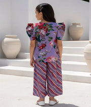 Pret Purple Printed Kurti with Plazo