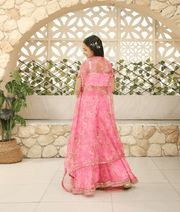 Pret Sequence Embroidered Top with Plazzo for Girls