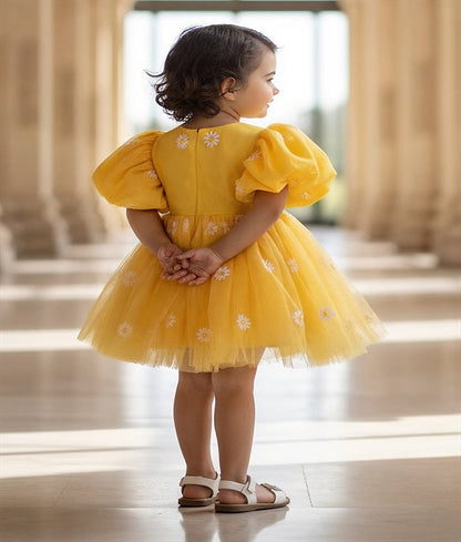 Pret Yellow Bloom Net Frock