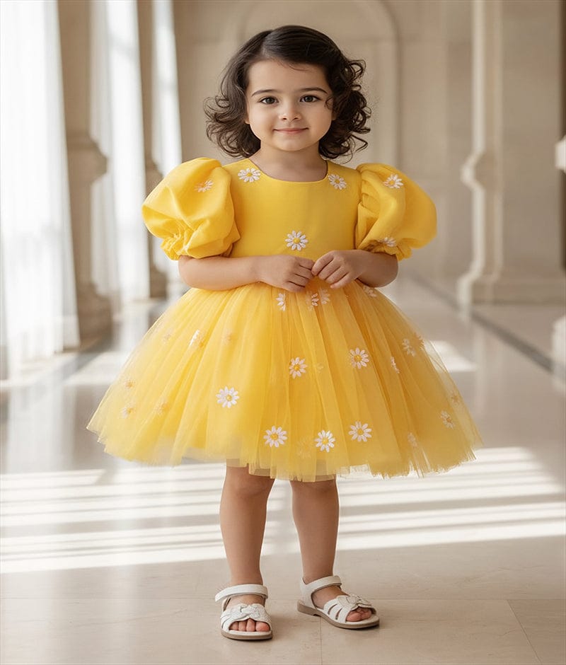 Pret Yellow Bloom Net Frock