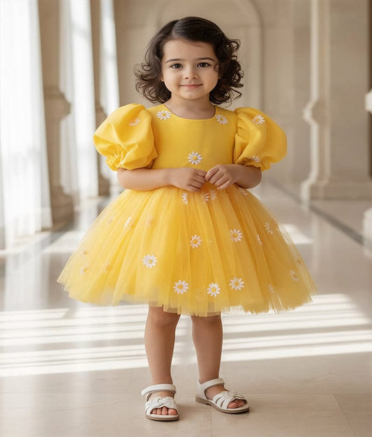 Pret Yellow Bloom Net Frock