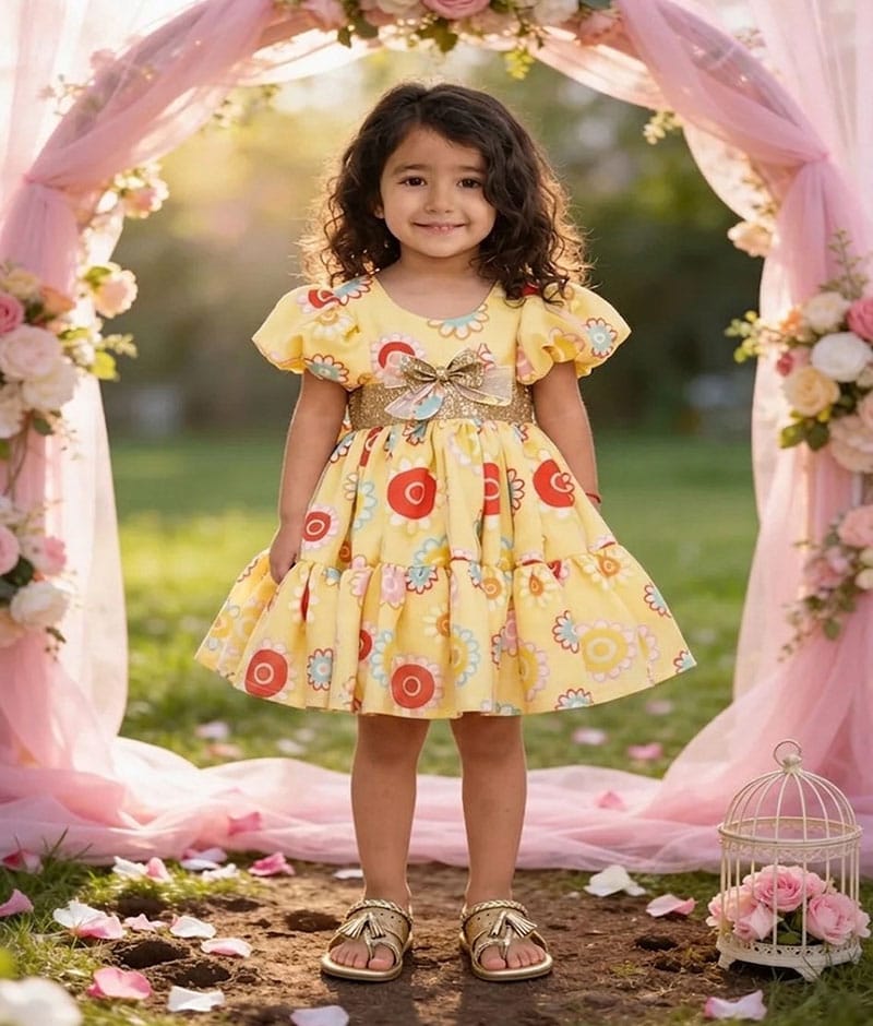Pret Yellow Organza frock