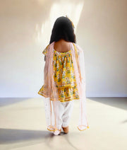 Pret Yellow Printed Kurti with Dhoti