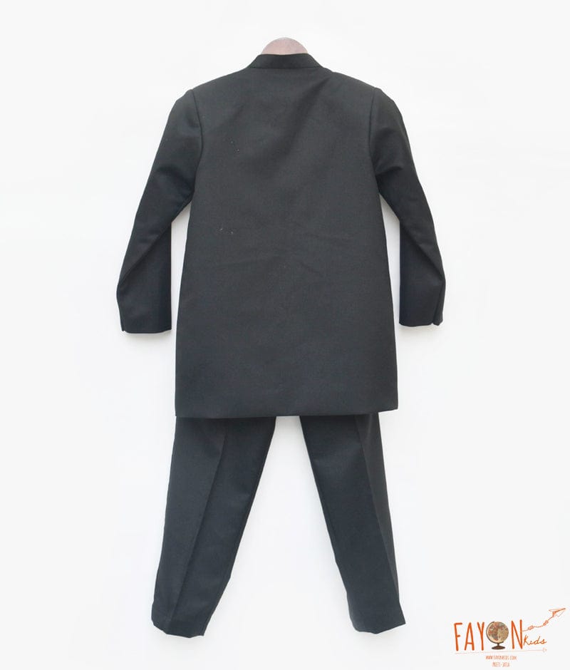 Fayon Kids Black Bandgala with Pant for Boys