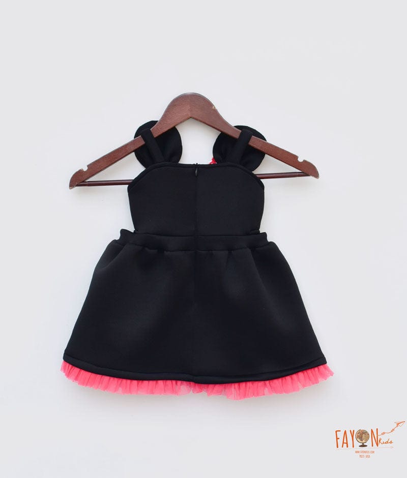Fayon Kids Black Lycra Dress for Girls