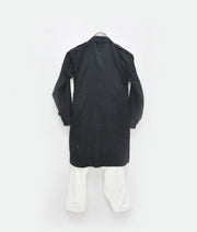 Black Pathani Kurta with Salwar for Boys