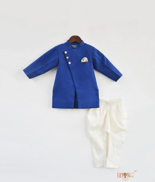 Fayon Kids Blue Ajkan with Chudidar for Boys