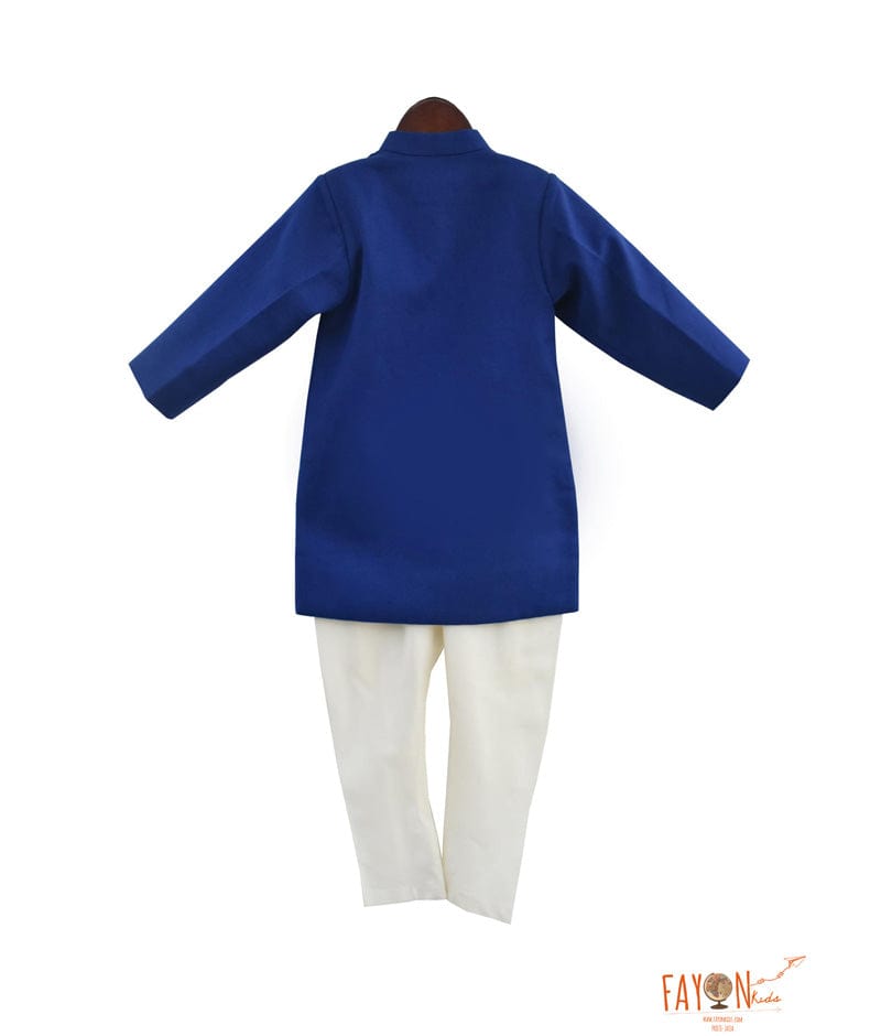 Fayon Kids Blue Ajkan with Chudidar for Boys