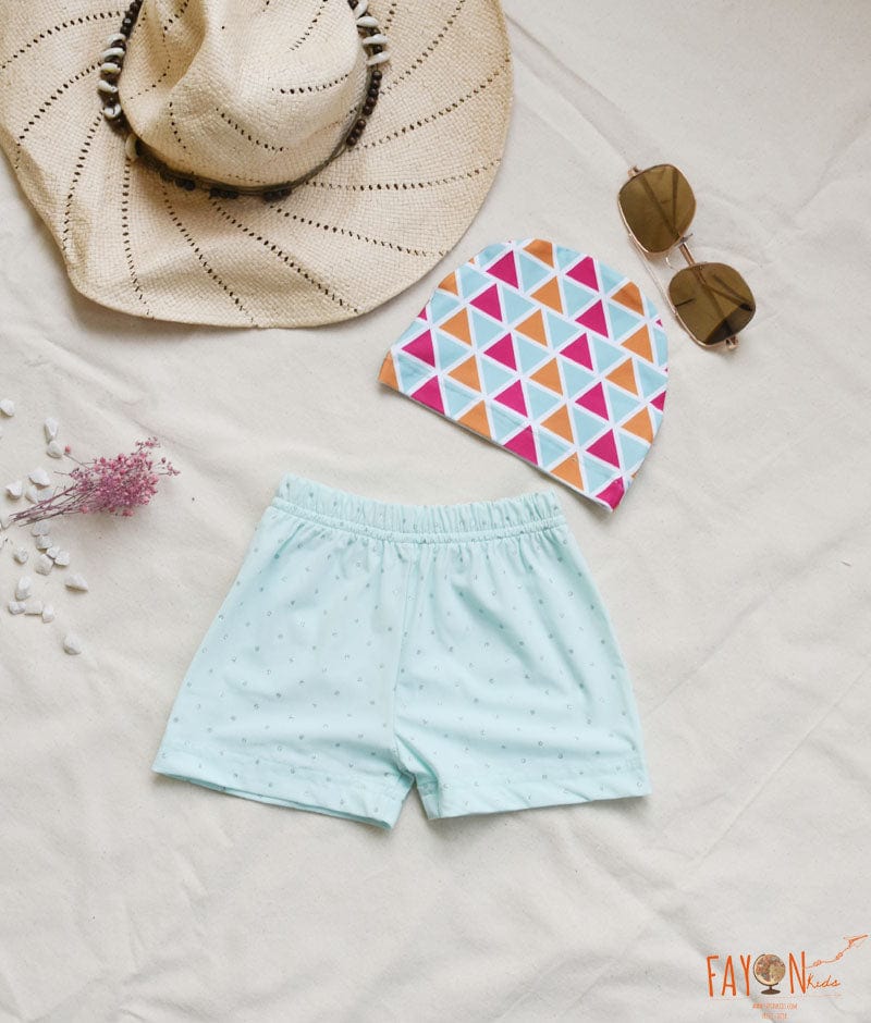 Blue and Silver Polka Print Trunk for Boys