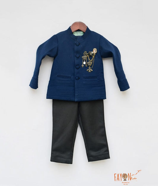 Fayon Kids Blue Bandgala with Pant for Boys