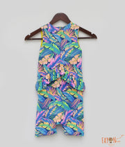 Blue Print Swimwear for Girls