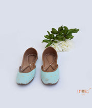 Fayon Kids Blue Printed Jutti for Girls