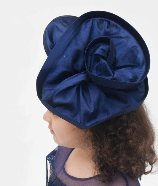 Fayon Kids Blue Silk Twirl Hair Clip for Girls